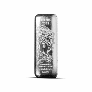 2024 – Scottsdale Lunar Dragon 100 Gram Silver Bar