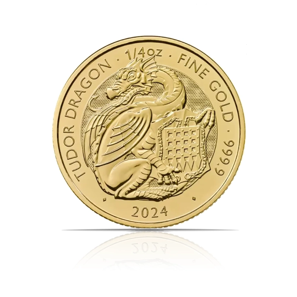 2024 – British Tudor Beasts: Dragon (BU) 1/4 oz Gold Coin