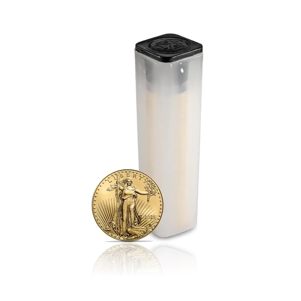 2025 – American Eagle (BU) 1/10 oz Gold Coins (Tube of 50 coins)