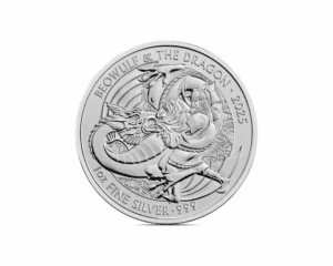 2025 – British Beowulf & the Dragon (BU) 1 oz Silver Coin