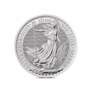 2025 – British Britannia (BU) 10 oz Silver Coin