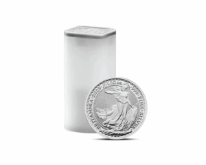 2025 – British Britannia (BU) 1/10 oz Silver Coins (Tube of 16 coins)