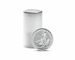 2025 – British Britannia (BU) 1/4 oz Silver Coins (Tube of 19 coins)