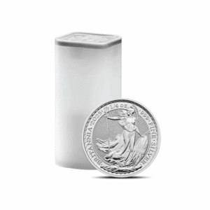 2025 – British Britannia (BU) 1/4 oz Silver Coins (Tube of 19 coins)