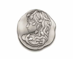 Argentia Medusa (UHR) Antiqued 10 oz Silver Round