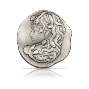 Argentia Medusa (UHR) Antiqued 10 oz Silver Round