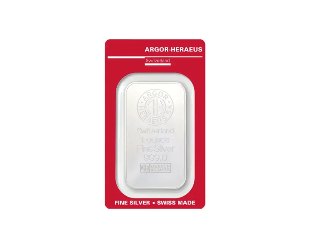 Argor Heraeus 1 oz Silver Bar