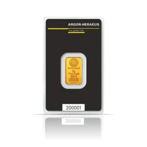 Argor Heraeus 1 gram Gold Bar