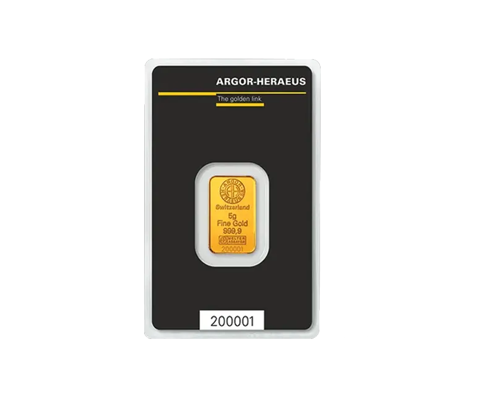 Argor Heraeus 5 Gram Gold Bars