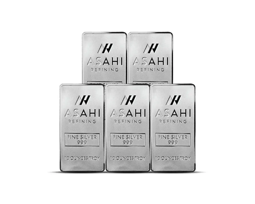 Asahi 10 oz Silver Bar (Set of 5)