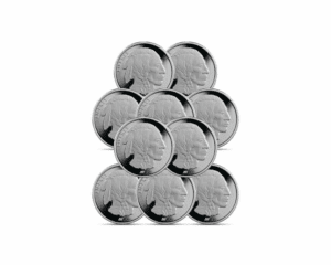 Asahi Buffalo Design 1 oz Silver Proof Rounds (Set of 10)