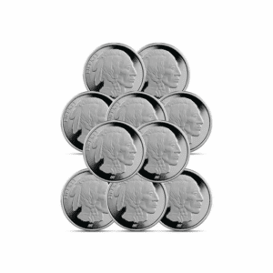 Asahi Buffalo Design 1 oz Silver Proof Rounds (Set of 10)