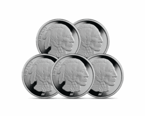 Asahi Buffalo Design 1 oz Silver Proof Rounds (Set of 5)