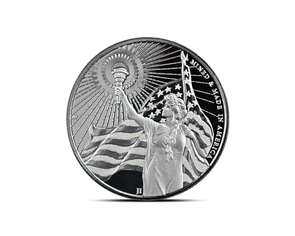 Asahi Columbia Goddess (BU) 1 oz Silver Round