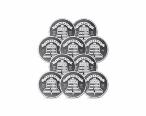 Asahi Liberty Bell 1 oz Silver Rounds (Set of 10)