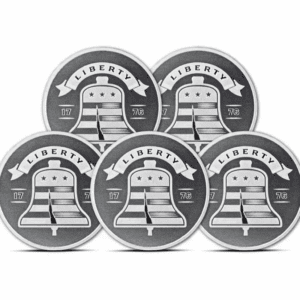 Asahi Liberty Bell 1 oz Silver Rounds (Set of 5)