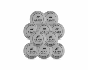 Asahi Logo 1 oz Silver Rounds (Set of 10)