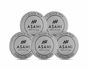 Asahi Logo 1 oz Silver Rounds (Set of 5)