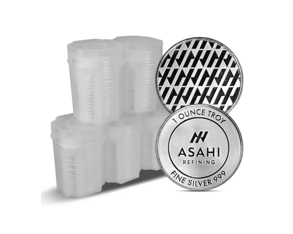 Asahi Logo 1 oz Silver Rounds (Set of 100)