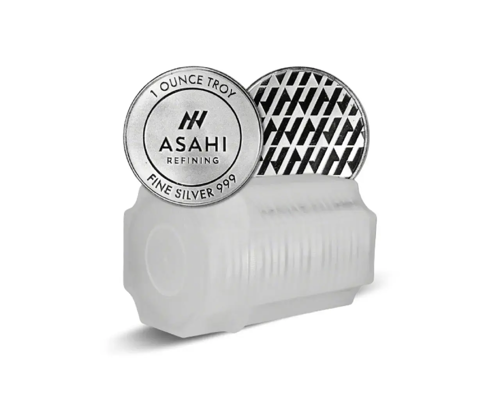 Asahi Logo 1 oz Silver Rounds (Tube of 20)