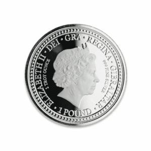 2018 – Gibraltar Royal Arms of England (BU) 1 oz Silver Coin