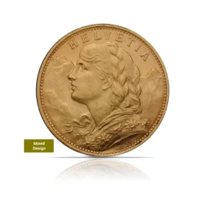 Swiss 20 Franc (Mixed Design) 0.1867 oz Gold Coin