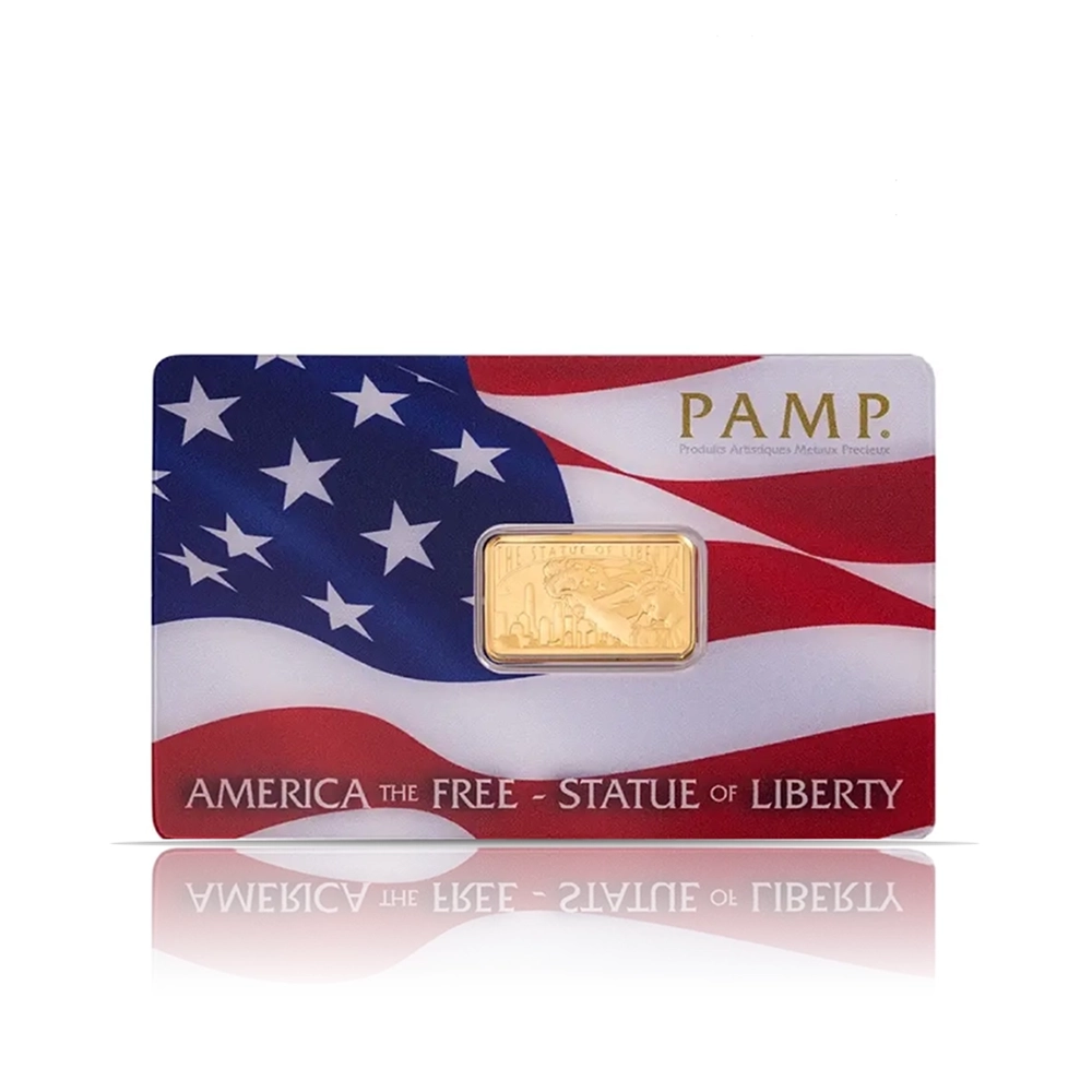 PAMP America the Free – Statue of Liberty 5 Gram Gold Bar