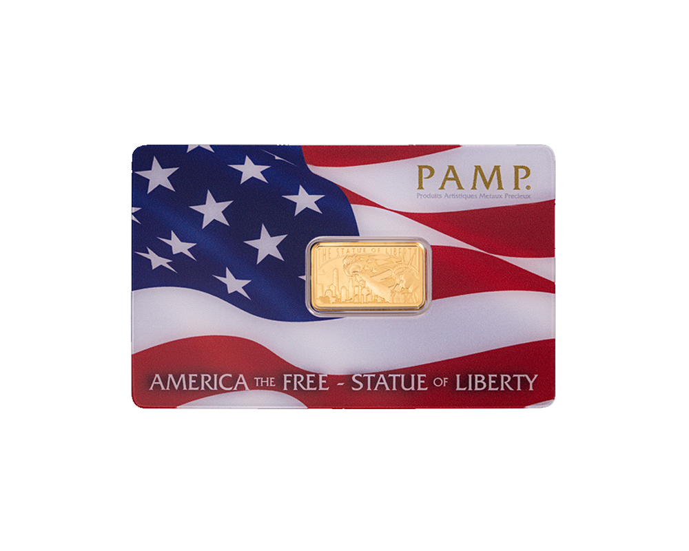 PAMP America the Free – Statue of Liberty 5 Gram Gold Bar
