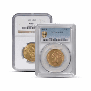 Pre-1933 – $10 Liberty Eagle Gold Coin (MS61, NGC or PCGS)