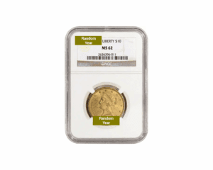 Pre-1933 – $10 Liberty Eagle Gold Coin (MS62, NGC or PCGS)