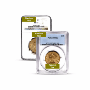 Pre-1933 – $10 Liberty Eagle Gold Coin (MS63, NGC or PCGS)