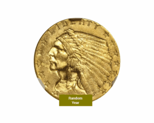 Pre-1933 – $2.50 Indian Eagle Quarter (AU) Gold Coin