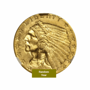 Pre-1933 – $2.50 Indian Eagle Quarter (AU) Gold Coin