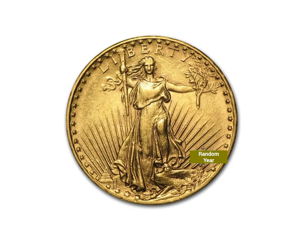 Pre-1933 – $20 Saint Gaudens (BU) Gold Coin