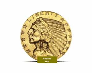 Pre-1933 – $5 Indian Half Eagle (AU) Gold Coin