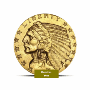 Pre-1933 – $5 Indian Half Eagle (AU) Gold Coin