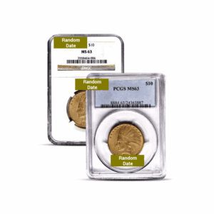 Random Year Pre-1933 – $10 Indian Eagle Gold Coin (MS63, NGC or PCGS)