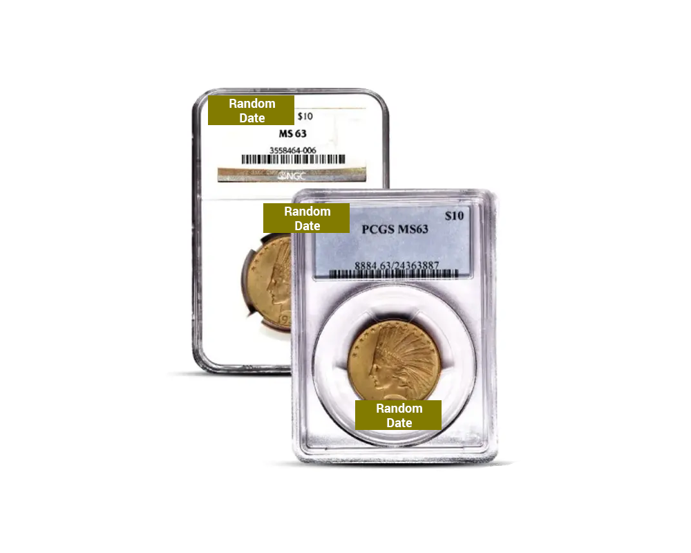 Pre-1933 – $10 Indian Eagle Gold Coin (MS63, NGC or PCGS)