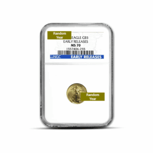 Random Early Releases – America Eagle 1/10 oz Gold Coin (MS70, NGC)