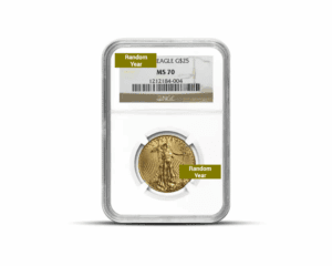 Random Year – American Eagle 1/2 oz Gold Coin (MS70, PCGS or NGC)