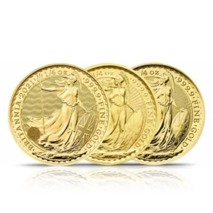 Random Year – British Royal Mint Britannia (BU) 1/4 oz Gold Coin