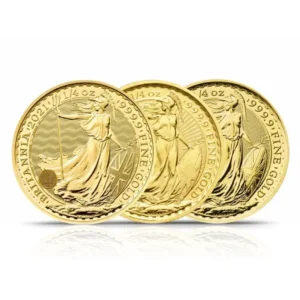 Random Year – British Royal Mint Britannia (BU) 1/4 oz Gold Coin