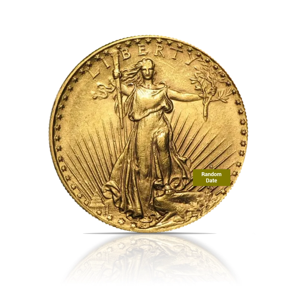Pre-1933 – $20 Saint Gaudens Eagle (AU) Gold Coin