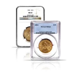 Pre-1933 – $10 Liberty Eagle Gold Coin (MS63, NGC or PCGS)