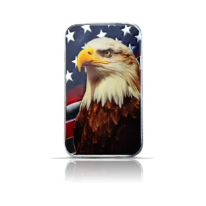 Colored Scottsdale Patriotic Bald Eagle 1 oz Silver Bar