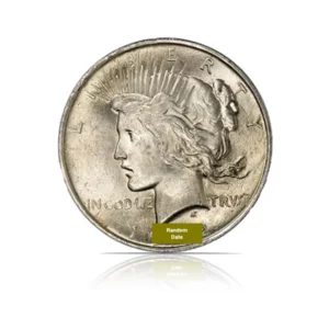 Random Year - Peace One Dollar AU Silver Coin