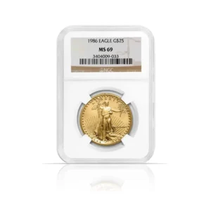 1986 – America Eagle 1/2 oz Gold Coin (MS69, NGC)