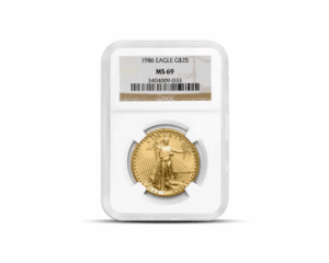 1986 – America Eagle 1/2 oz Gold Coin (MS69, NGC)