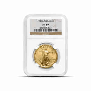1986 – America Eagle 1/2 oz Gold Coin (MS69, NGC)