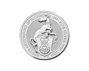 2021 – Britain Queen’s Beasts Greyhound of Richmond (BU – Impaired) 2 oz Silver Coin
